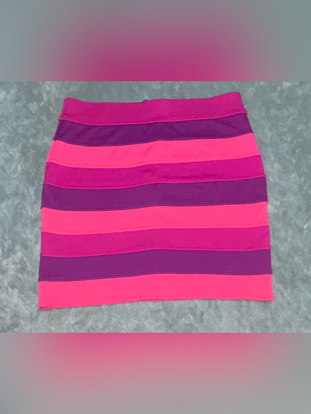 Lilly Pulitzer Womens Cheyenne Banded Pencil Skirt L Striped Mini Pink Purple